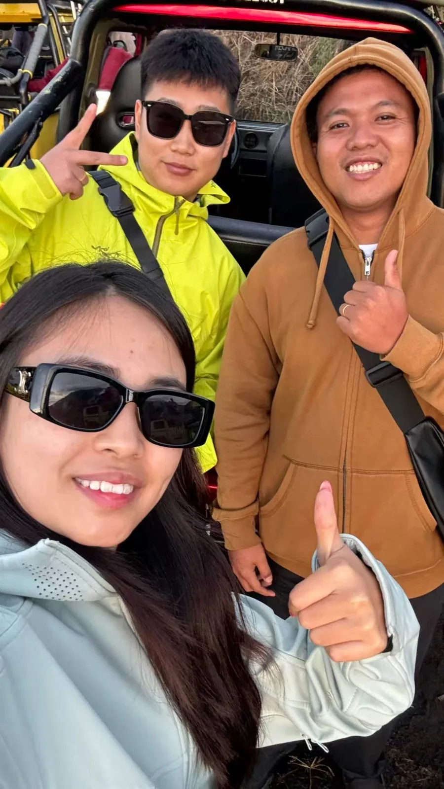 Travellers exploring Bali with local support